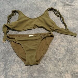 Olive green bathing suit